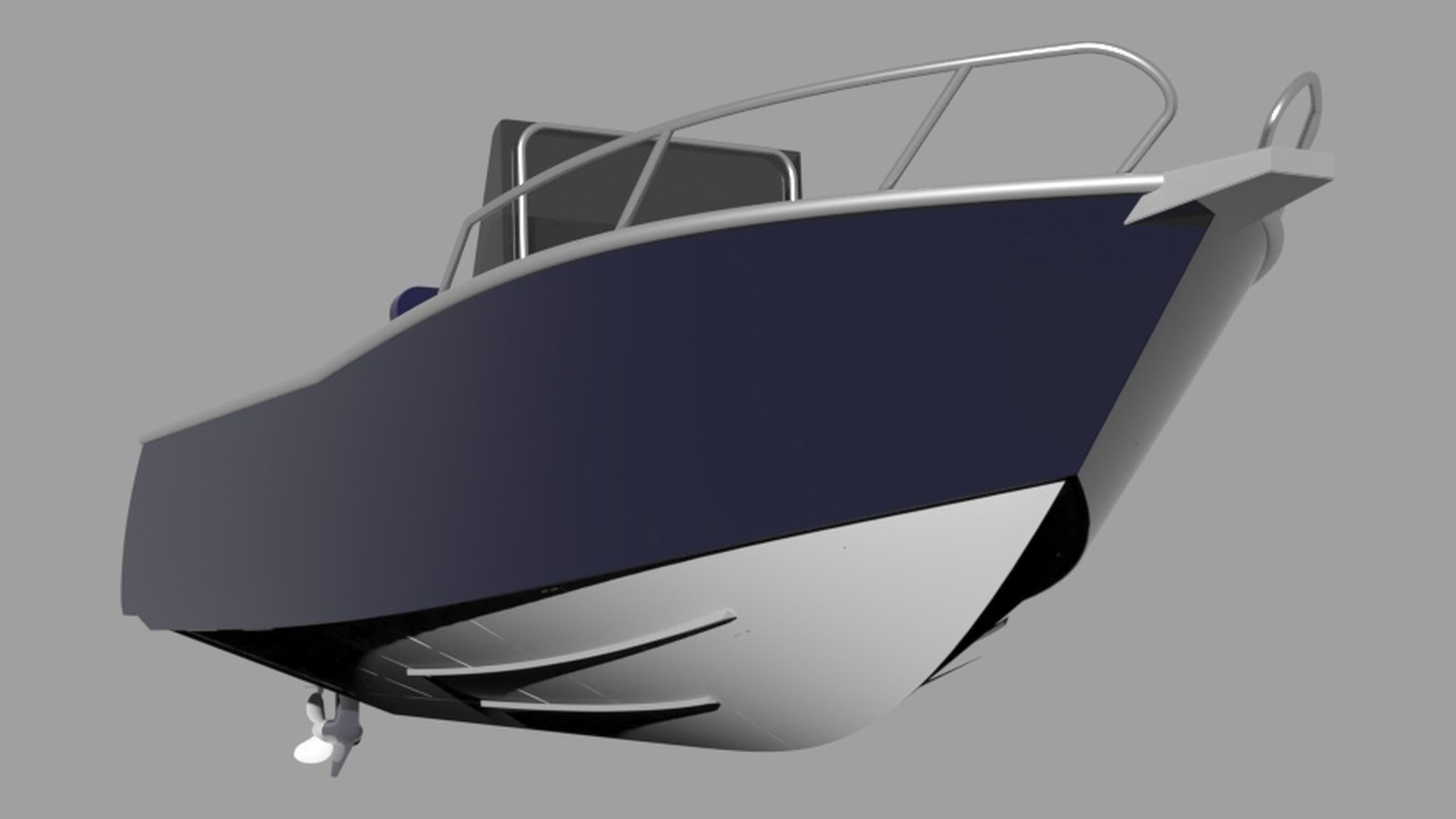 Sherwood Marine 655CC - 6.55m Centre Console aluminium boat kit - bow quarter below
