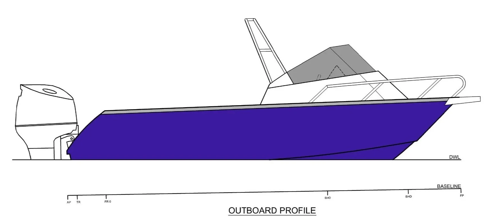 Sherwood Marine 560CD - 5.6m cuddy aluminium boat kit - GA