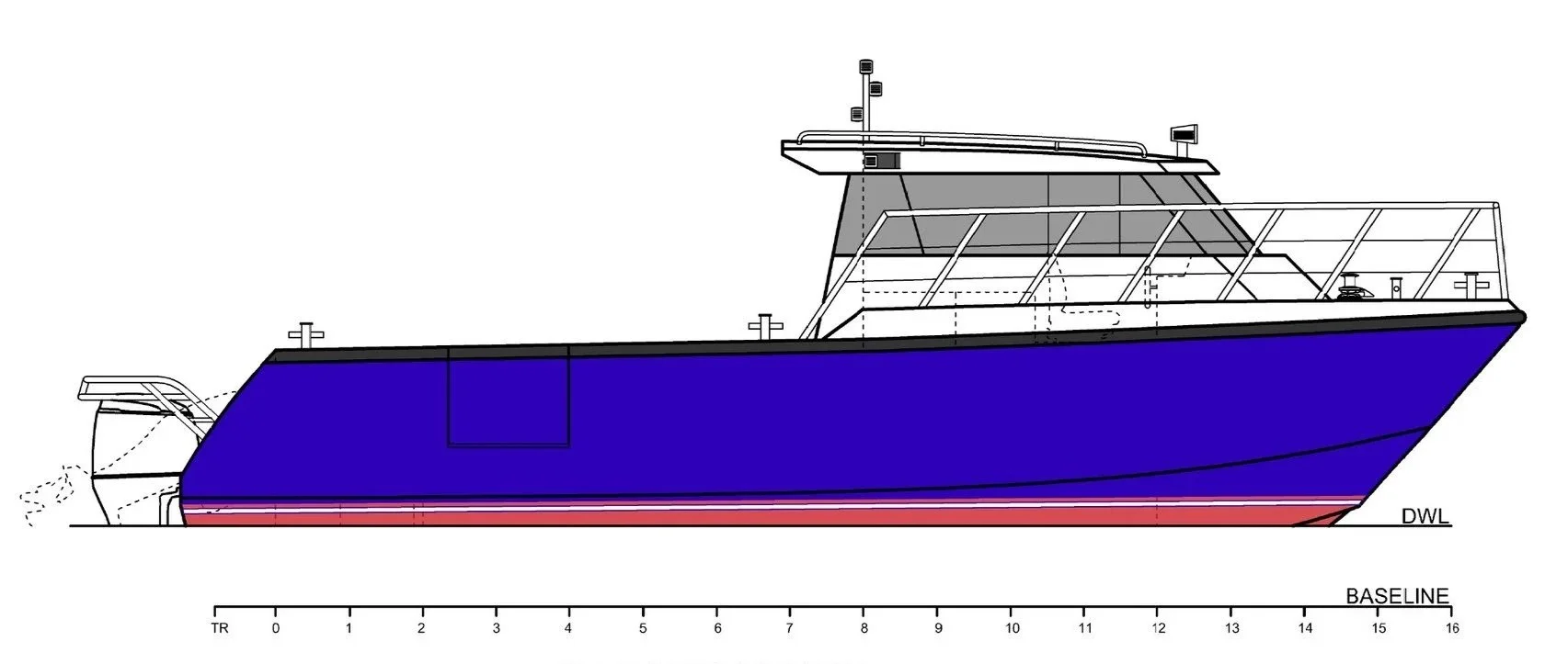 Sherwood Marine C1100 cab 11.00 m aluminium catamaran boat kit GA