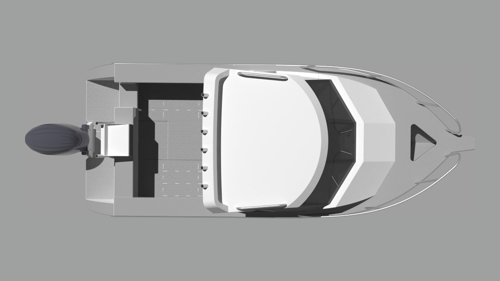 Sherwood Marine 615HT hardtop 6.15 m aluminium monohull boat kit — plan 3D