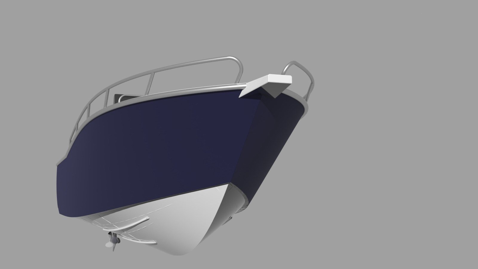 Sherwood Marine 700CC - 7m Centre Console aluminium boat kit - bow quarter below
