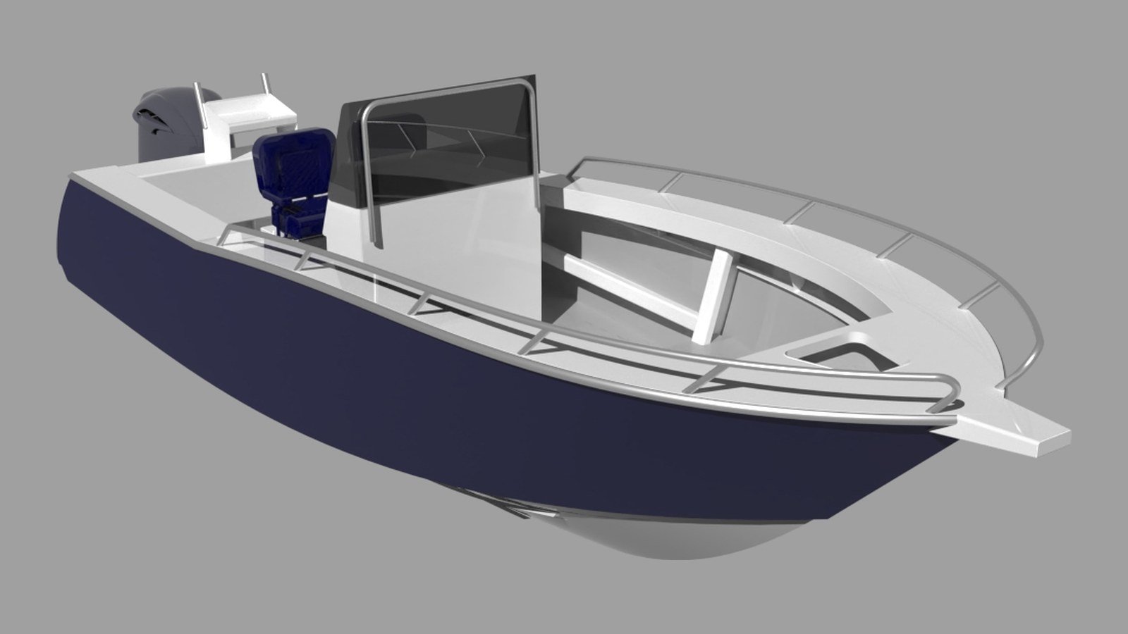 Sherwood Marine 700CC - 7m Centre Console aluminium boat kit - bow quarter