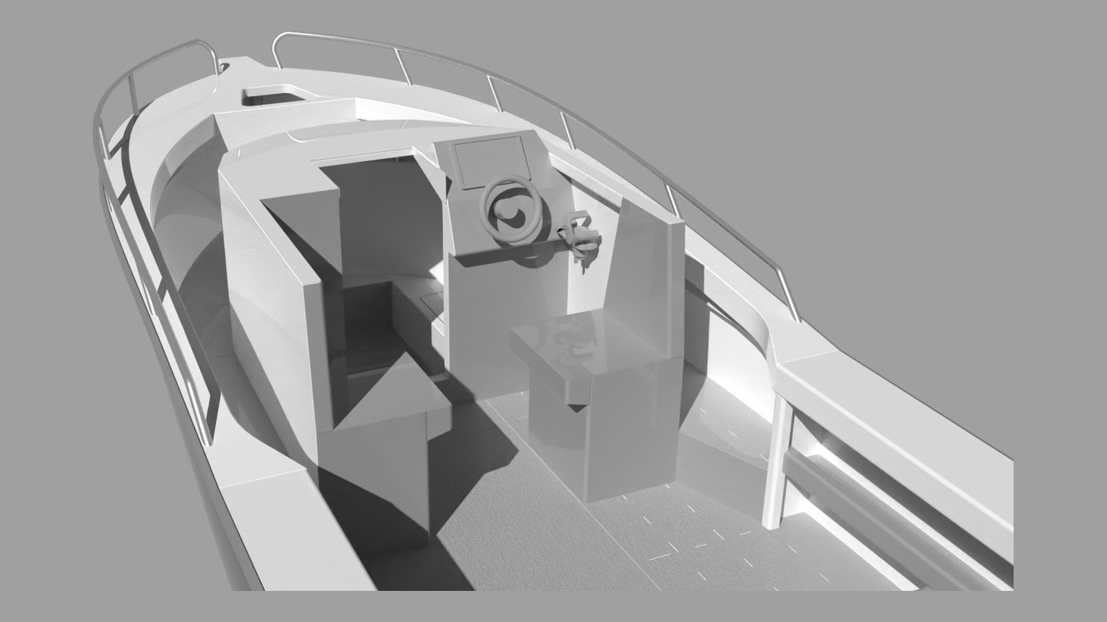 Sherwood Marine 700CCB - 7m Centre Cab aluminium boat kit - cabin

