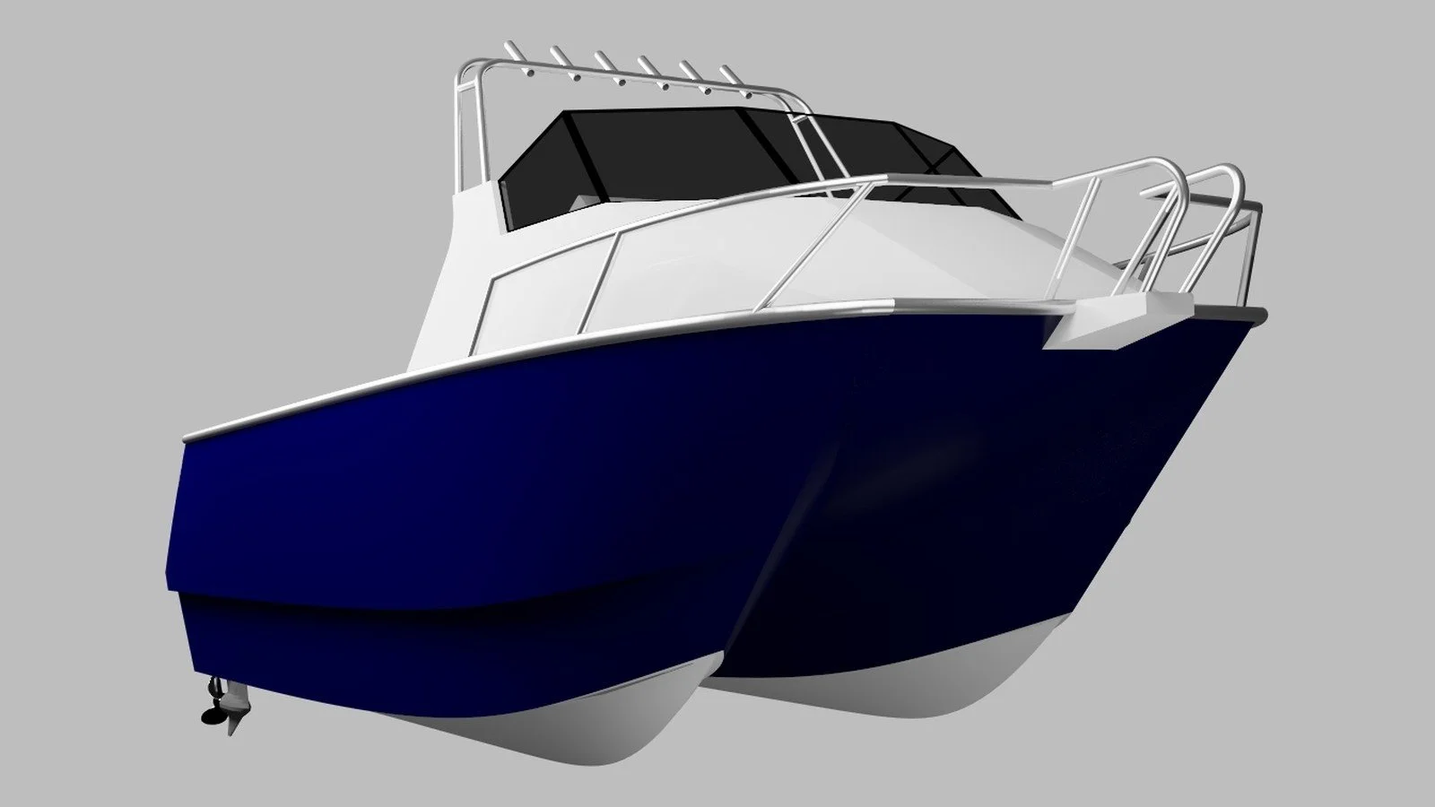 Sherwood Marine C600CD cuddy 6 m aluminium catamaran boat kit - bow quarter low