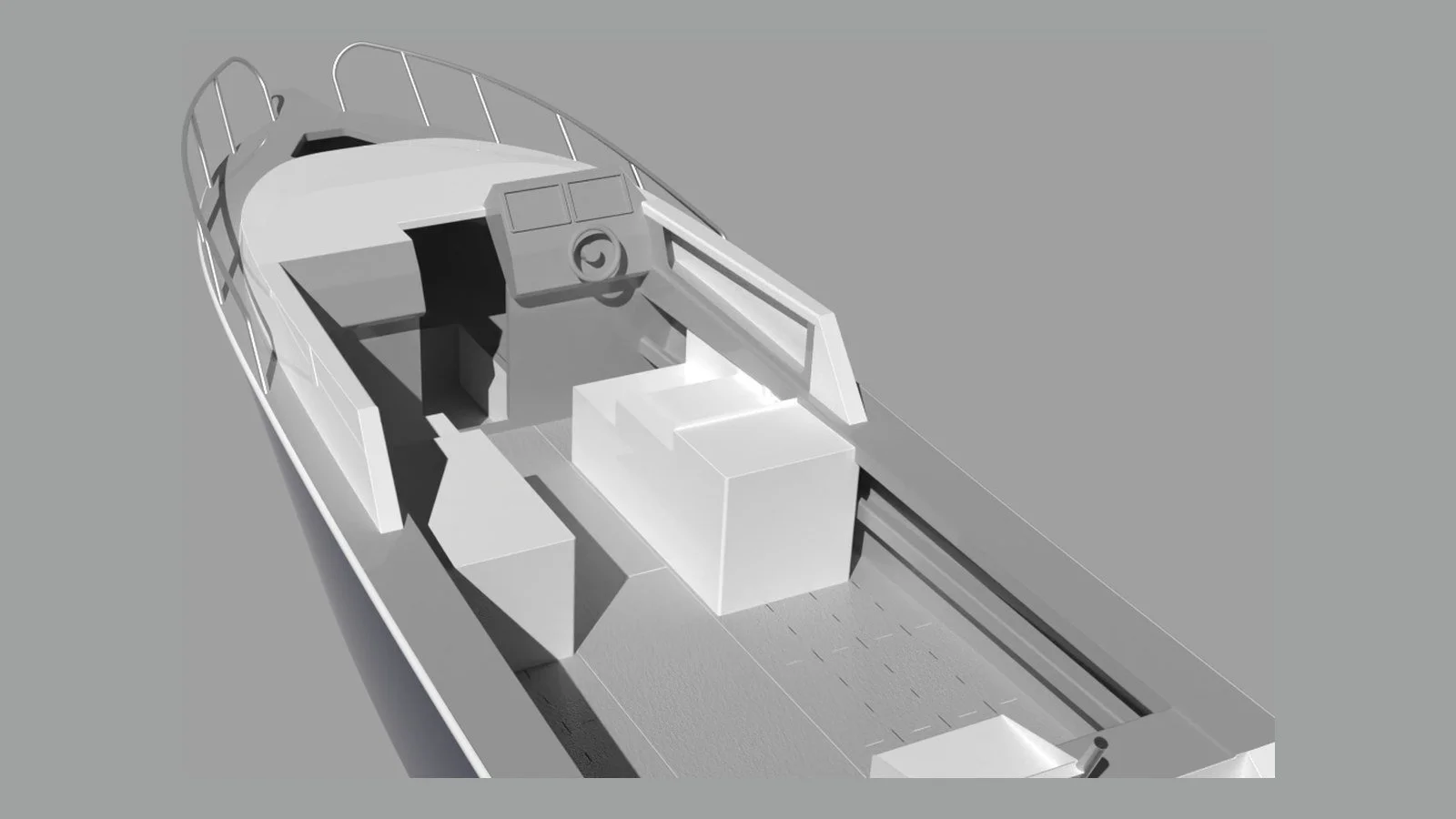 Sherwood Marine 780HTX - 7.8m Extended Hardtop aluminium boat kit - cabin
