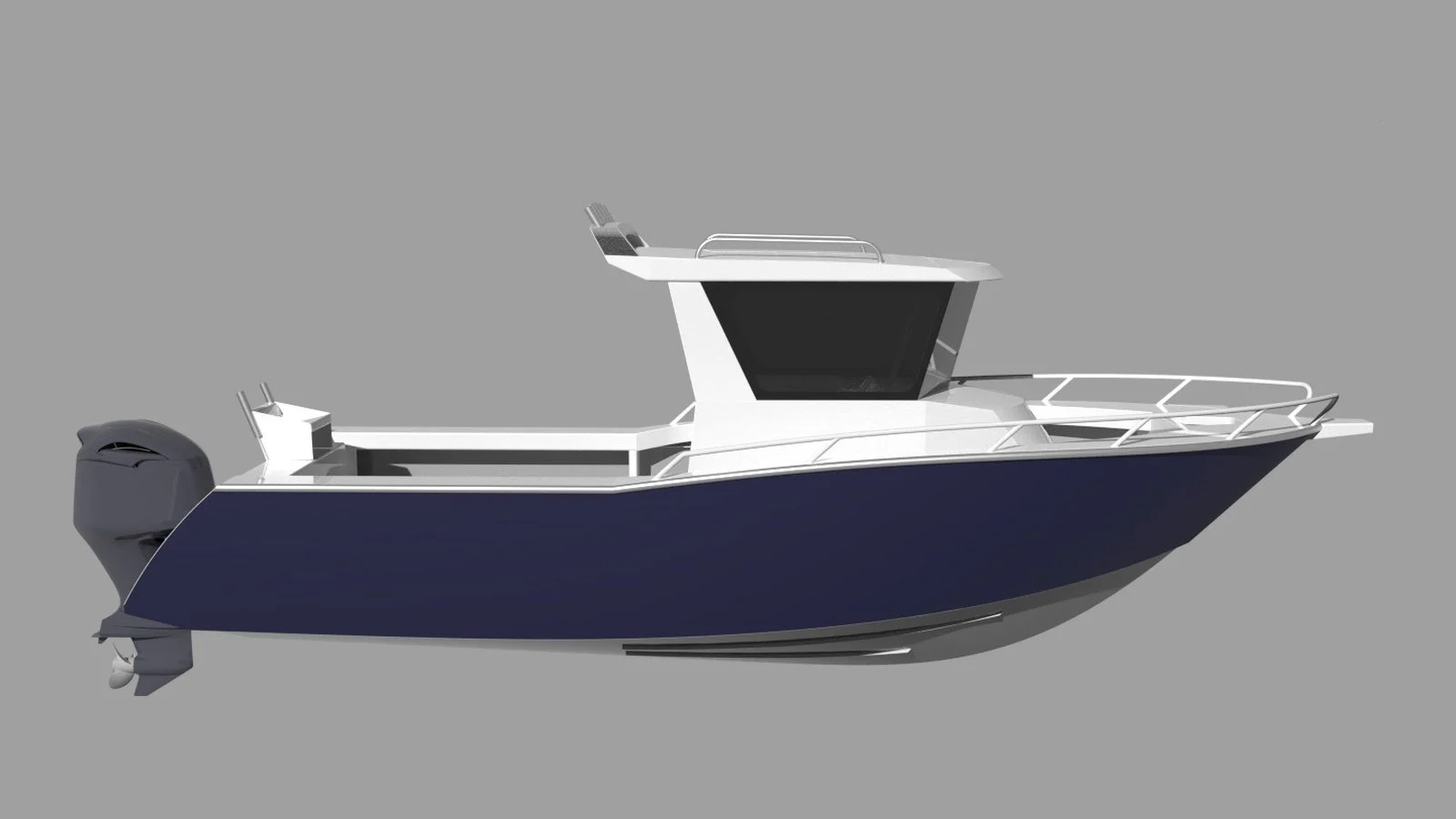 Sherwood Marine 750CCB - 7.5m Centre Cab aluminium boat kit - profile - fr version

