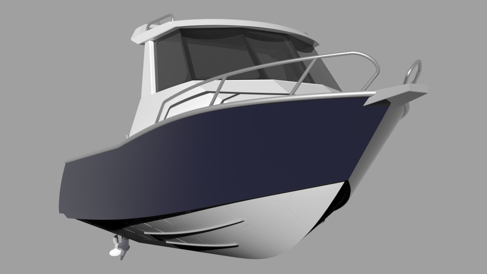 Sherwood Marine 655HT - 6.55m Hardtop aluminium boat kit - bow quarter below
