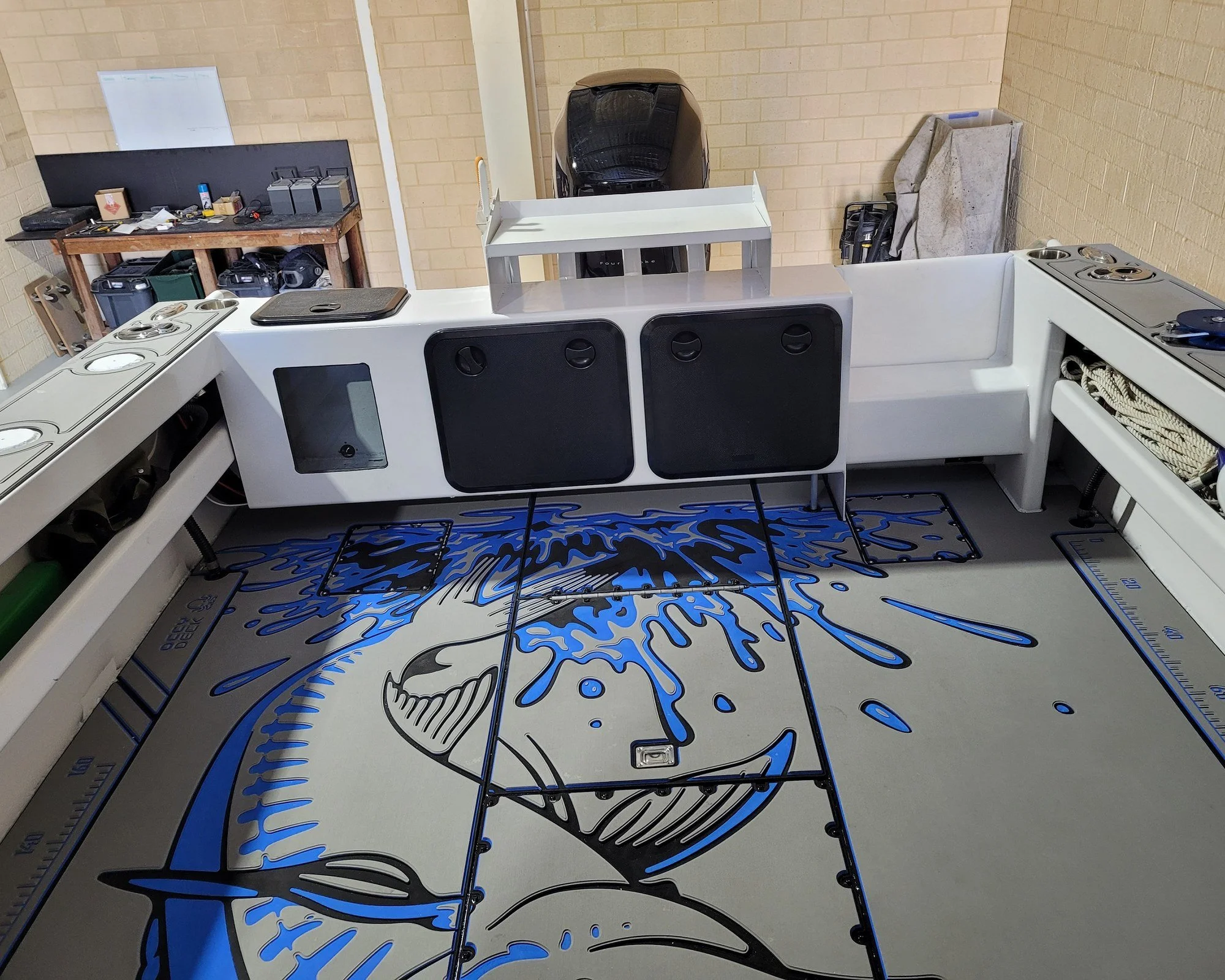 Sherwood Marine 830CAB - 8.3m Full Cab aluminium boat kit - cockpit fitout with EVA decking
