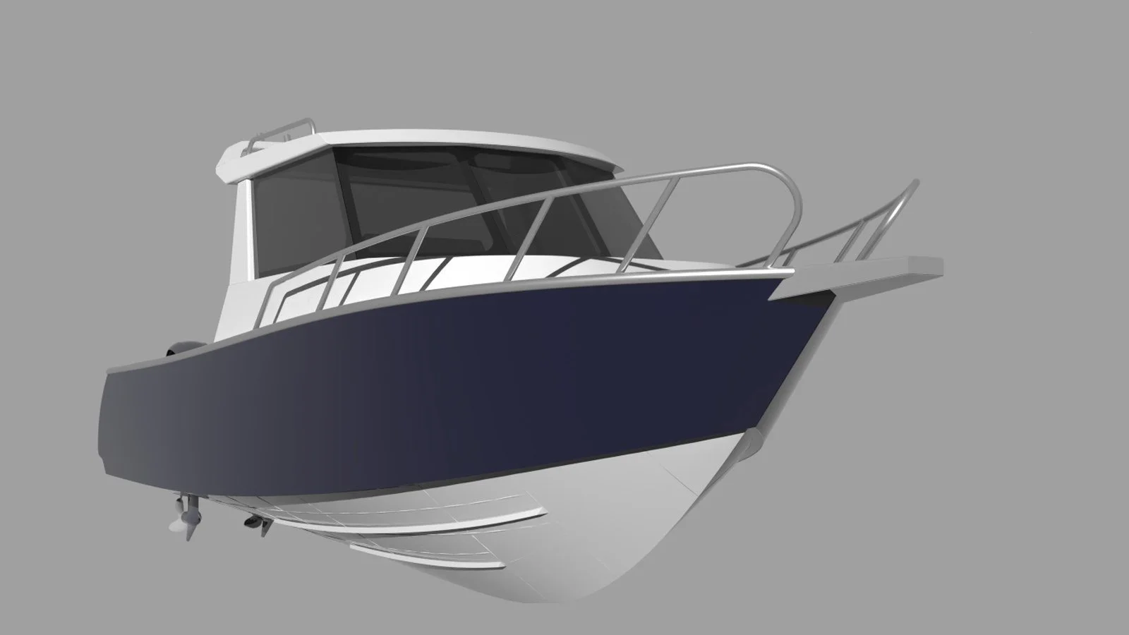 Sherwood Marine 780HT - 7.8m Hardtop aluminium boat kit - bow quarter below