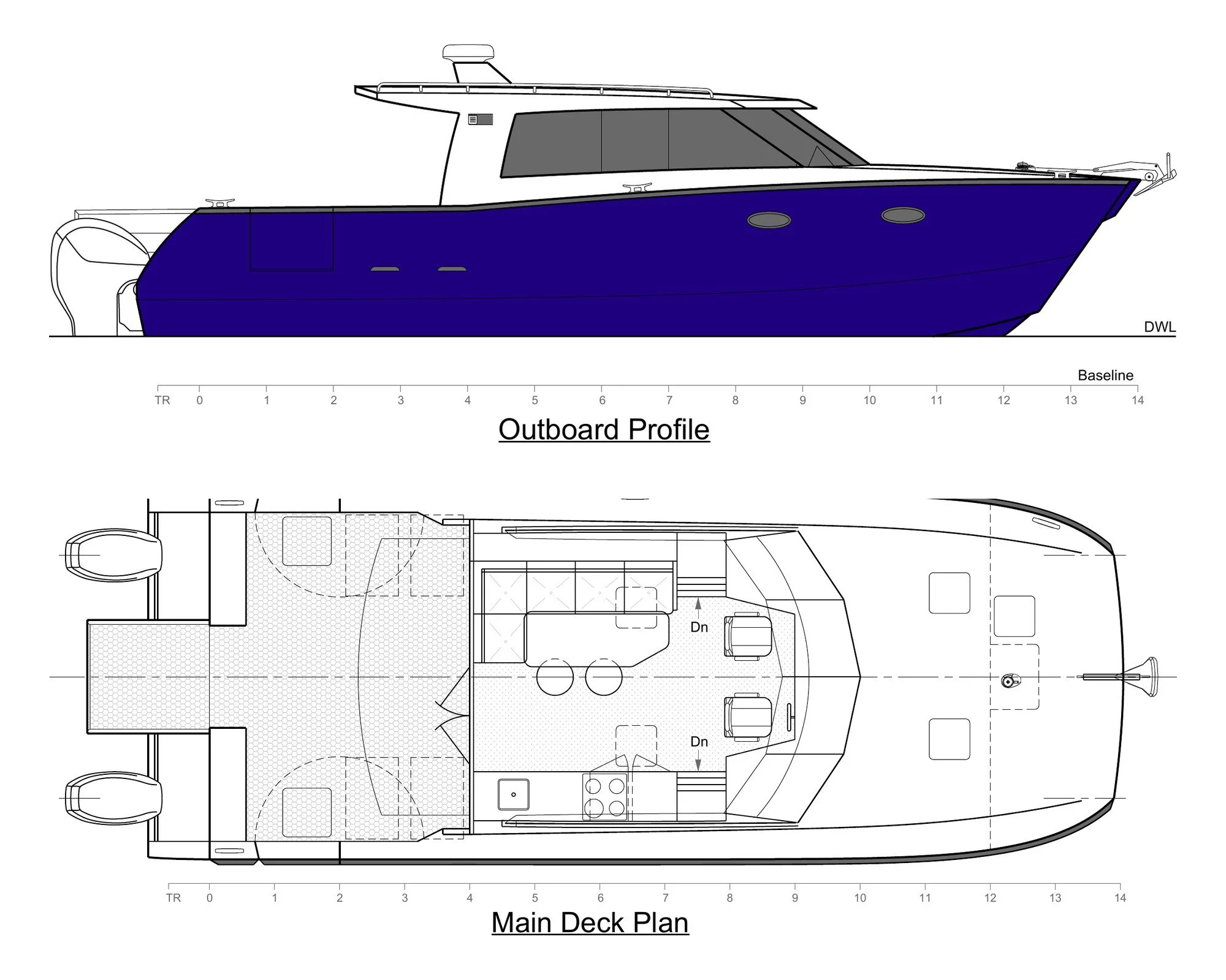Sherwood Marine C1200 - 12 m aluminium catamaran boat kit GA