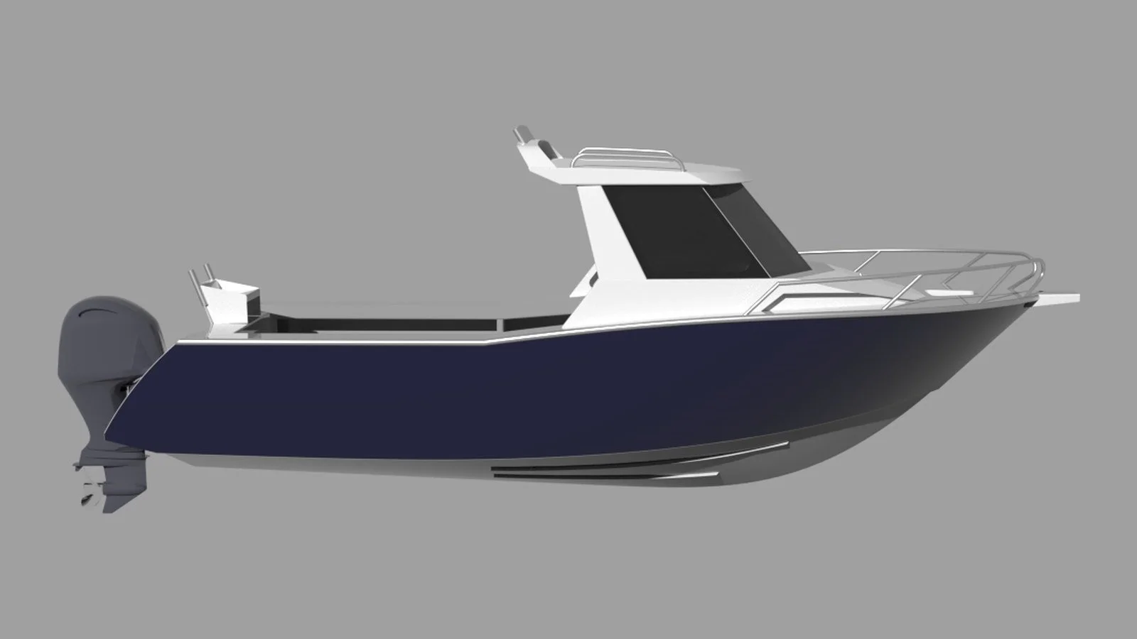 Sherwood Marine 750HT - 7.5m Hardtop aluminium boat kit - profile
