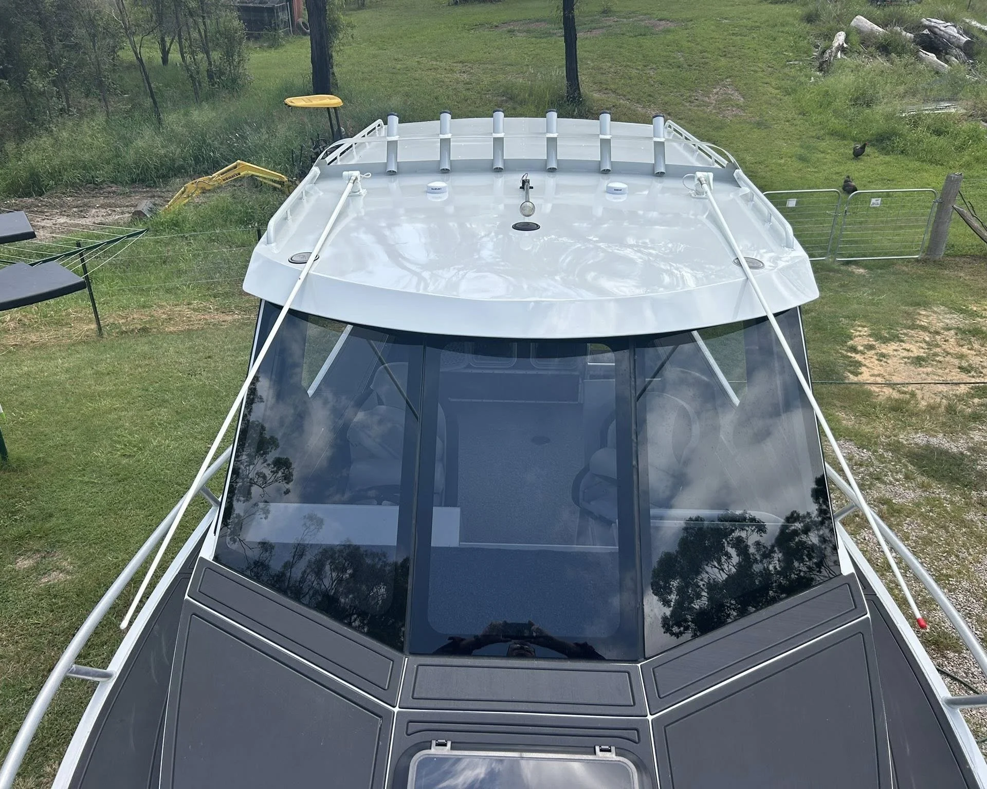 Sherwood Marine 700HT - 7m Hardtop aluminium boat kit - hardtop and cockpit from the foredeck
