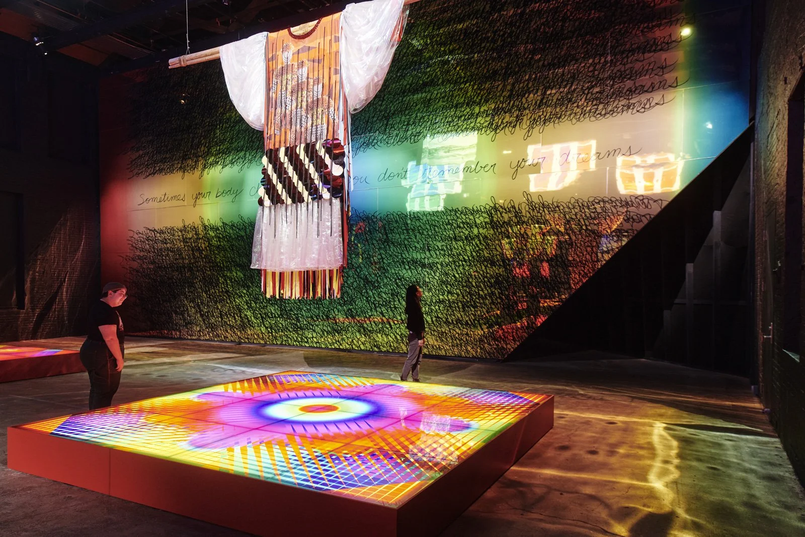  Jeffrey Gibson: POWER FULL BECAUSE WE'RE DIFFERENT , MASS MoCA, 2025-26. Photo: Tony Luong courtesy of MASS MoCA