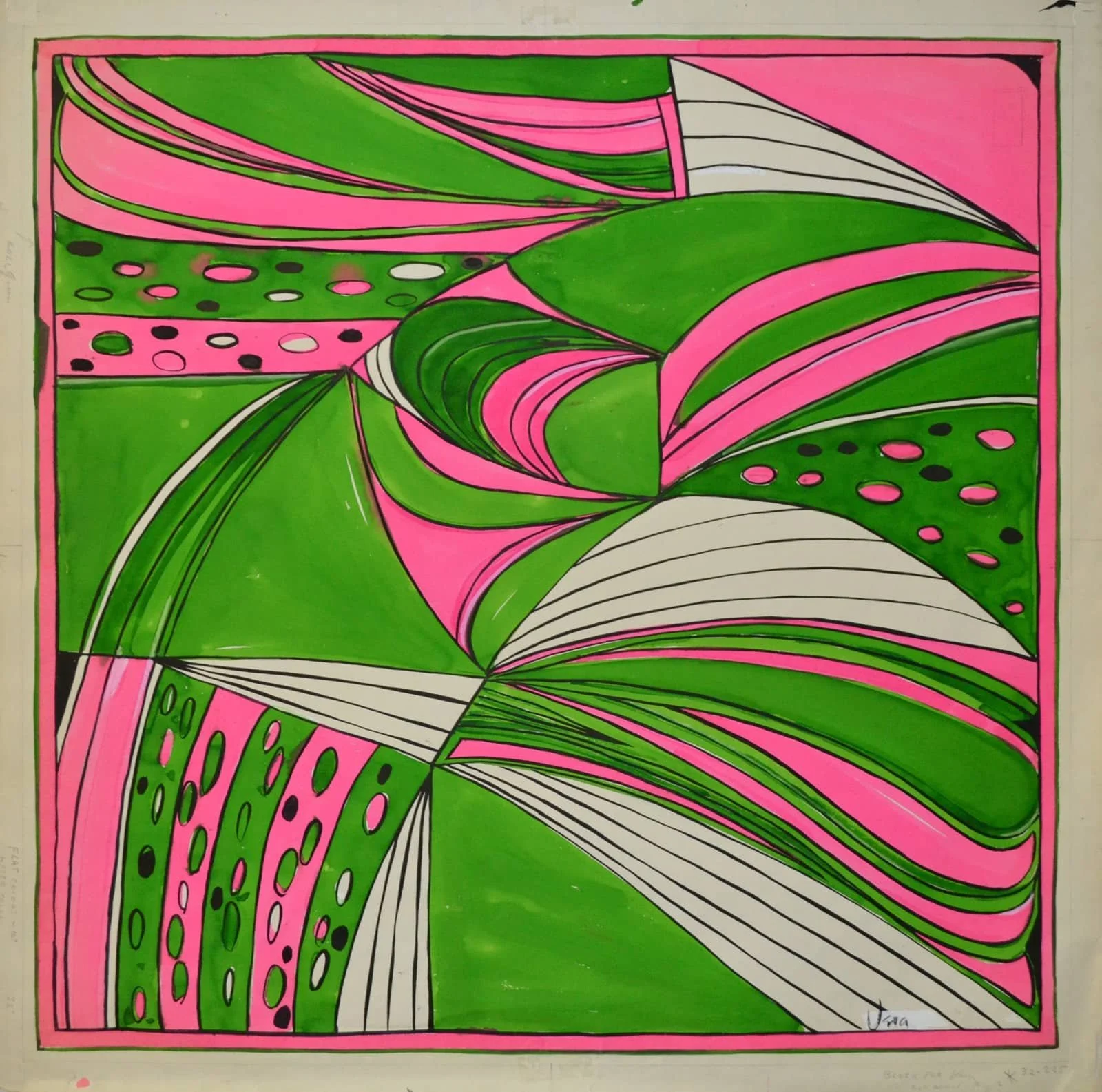 Vera Neumann,  Bantry Bay , 1967. Courtesy of Susan Seid. In  Vera Paints a Scarf: The Art and Design of Vera Neumann , Museum of Arts and Design, 2019