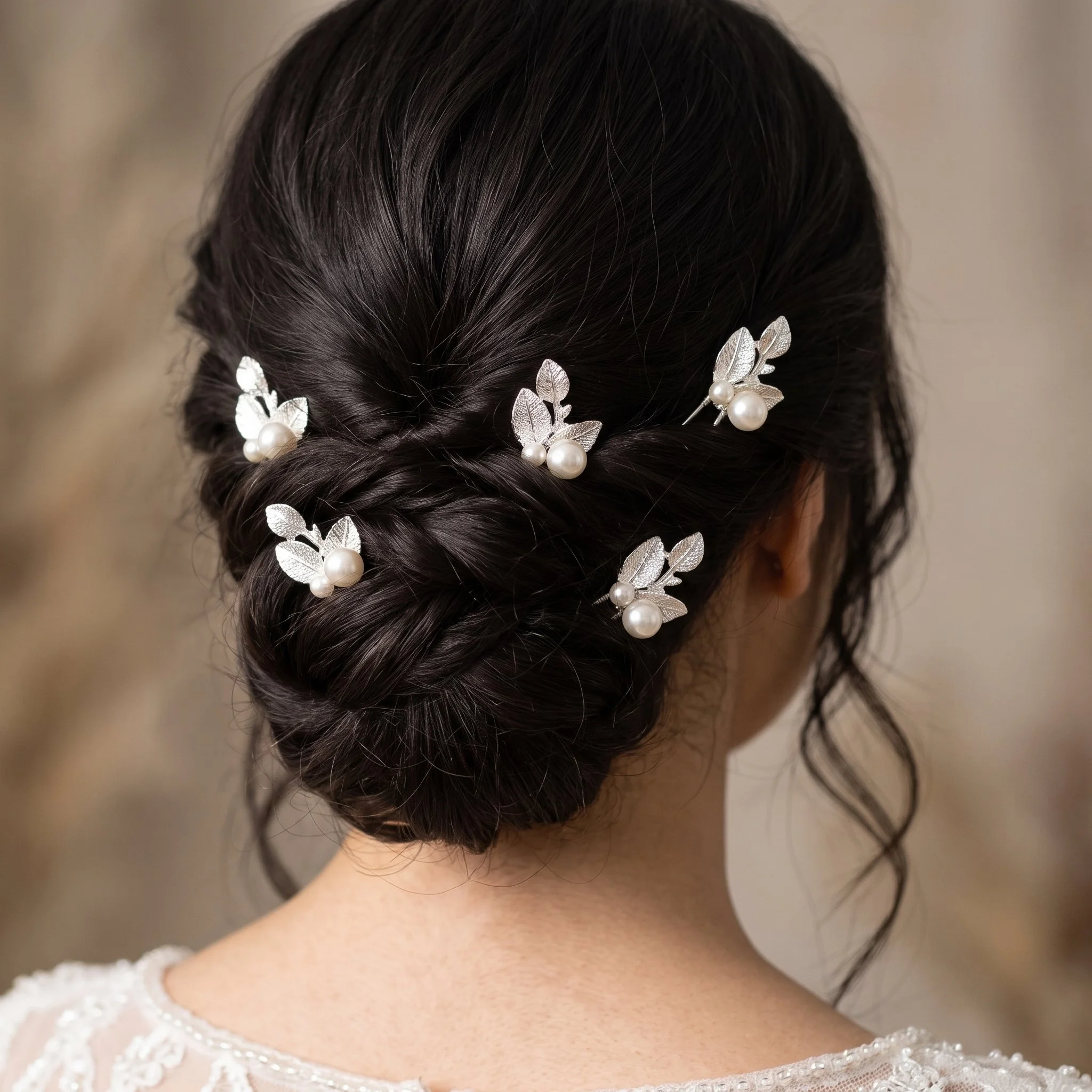 Pearl and Leaf Hair Pins Hairstyle .jpg
