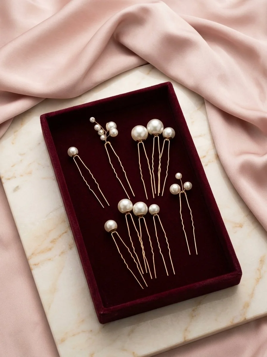The Luxe Pearl Hairpin Set - 10 Pieces