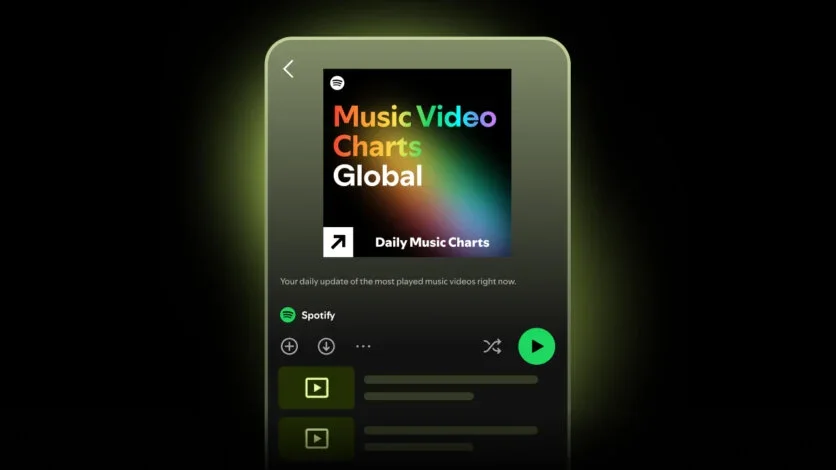 SPOTIFY PUSHES DEEPER INTO MUSIC&nbsp;VIDEOS WITH NEW CHART AND ARTIST PITCHING, STEPPING UP ITS CHALLENGE TO YOUTUBE