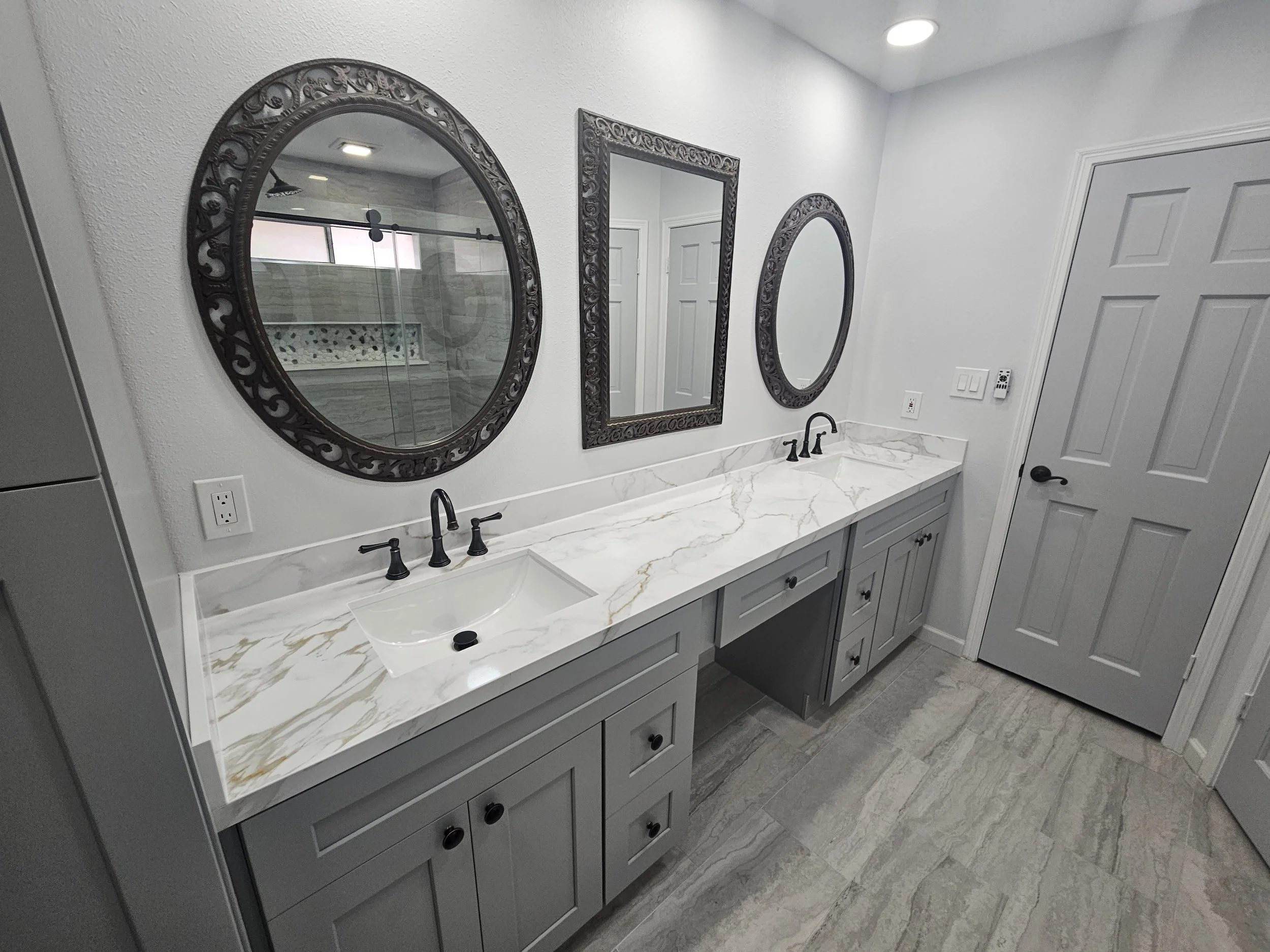 Modern bathroom vanity remodeling
