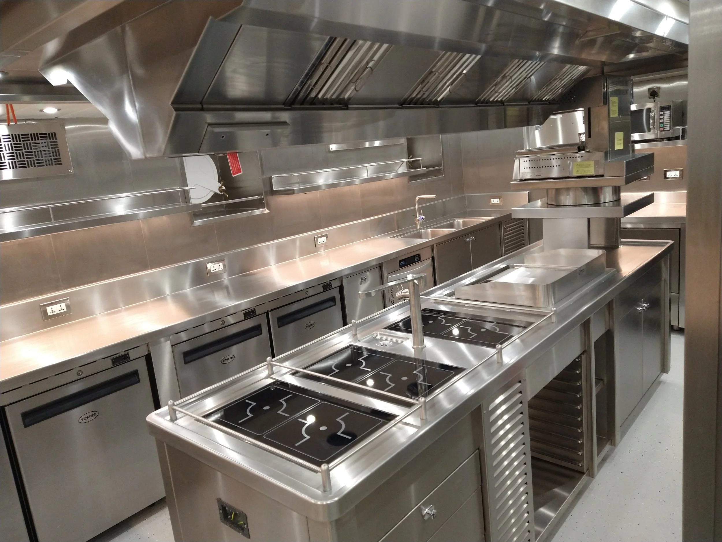 69m luxury explorer yacht galley refit