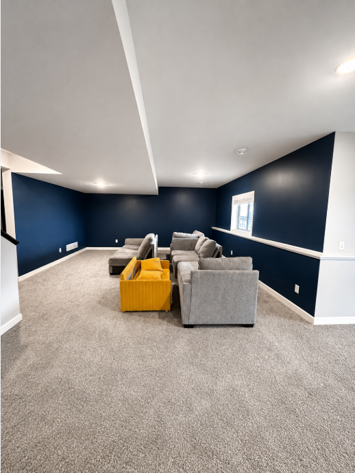 Interior basement house painting in Woodbury MN