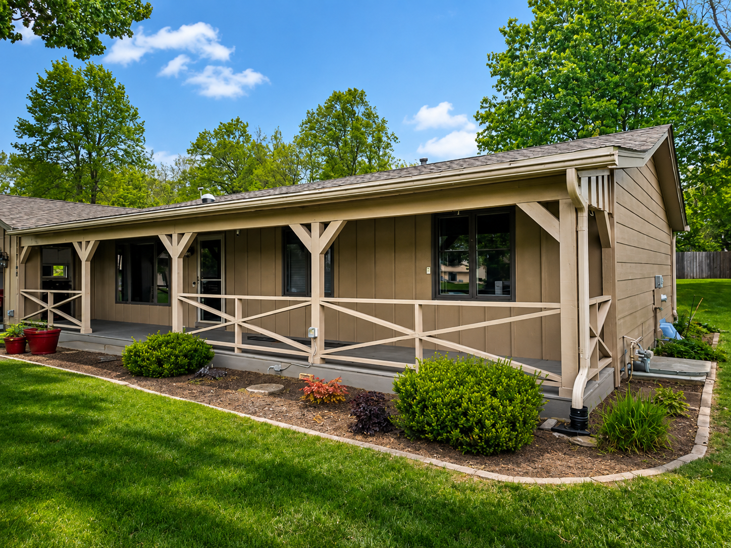 Full exterior painting project in Chaska. We kept the same color scheme and painted the shed as well. The project took 3 days to complete. We also pressure washed the entire home before painting.