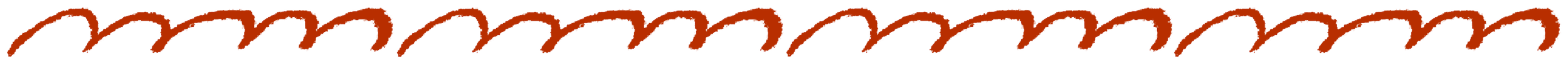 Close-up of a series of red loops forming a continuous pattern.