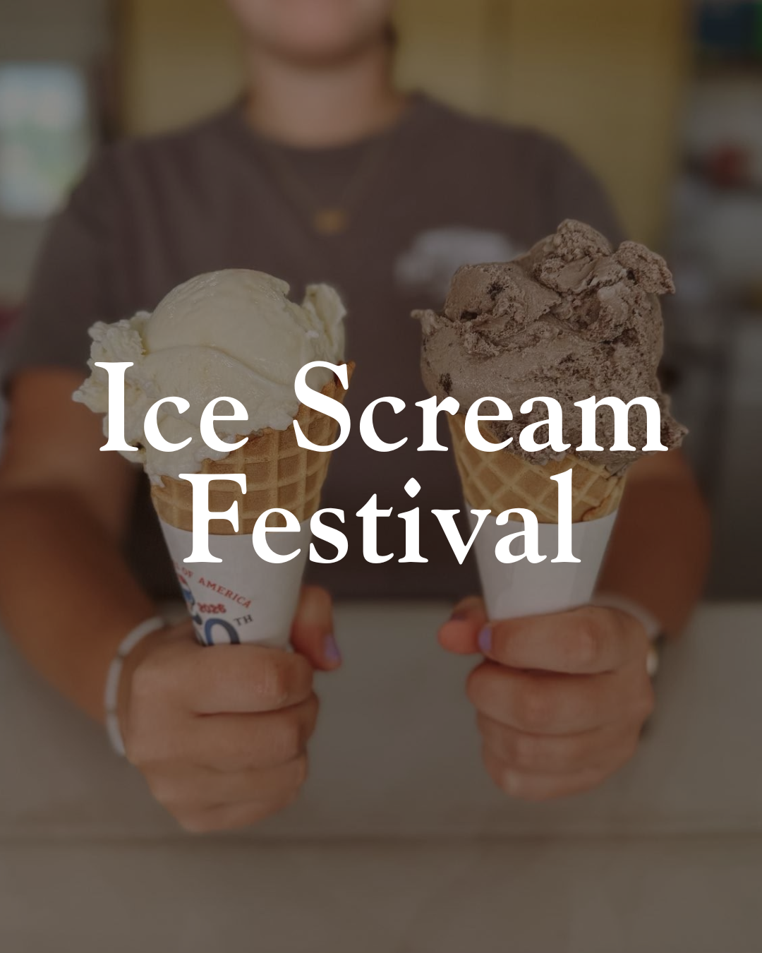 Homemade ice cream for the October Ice Scream Festival at Mitchell’s Family Farm near Thomasville, Georgia.