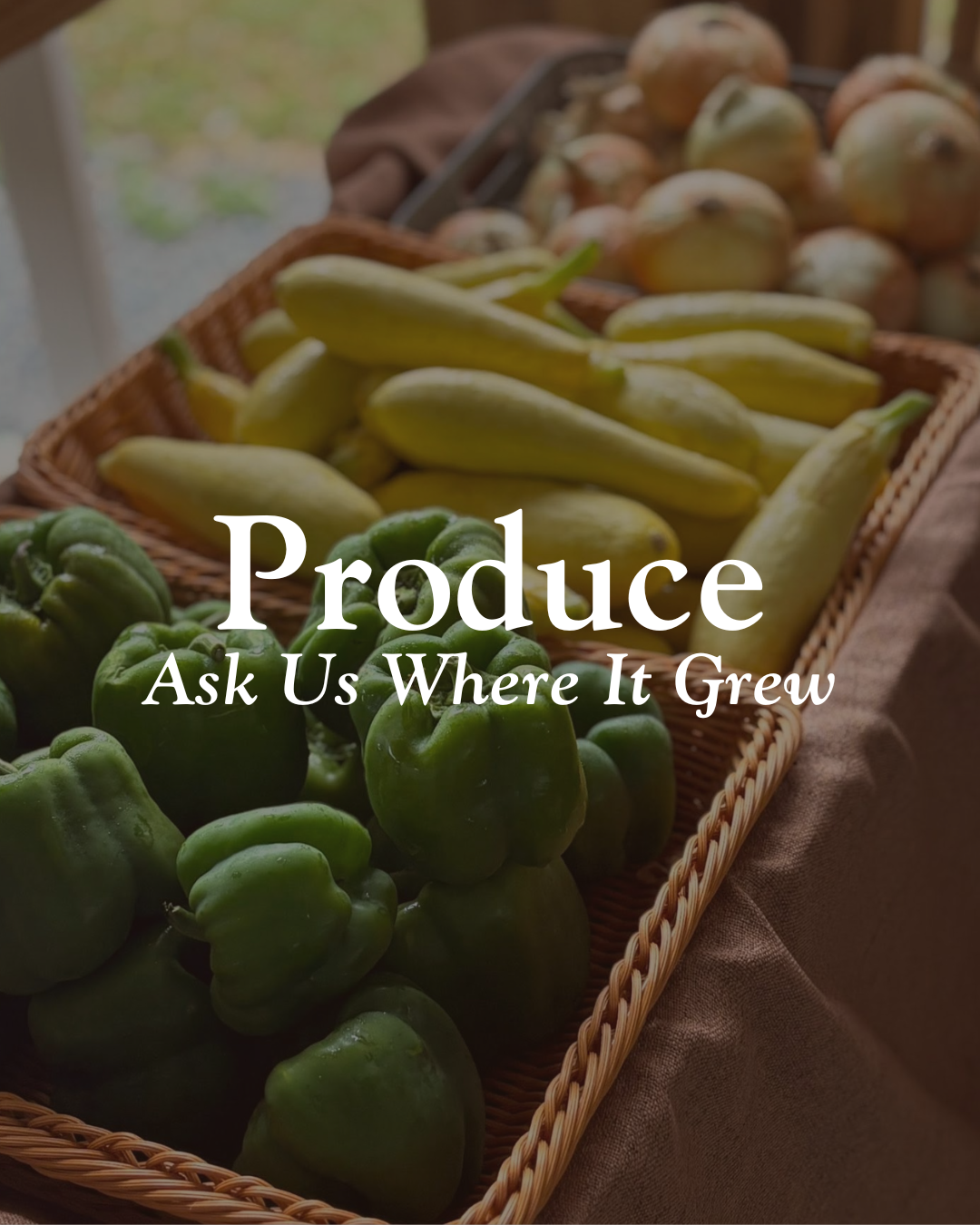 Fresh seasonal produce grown at Mitchell’s Family Farm in Boston, Georgia.