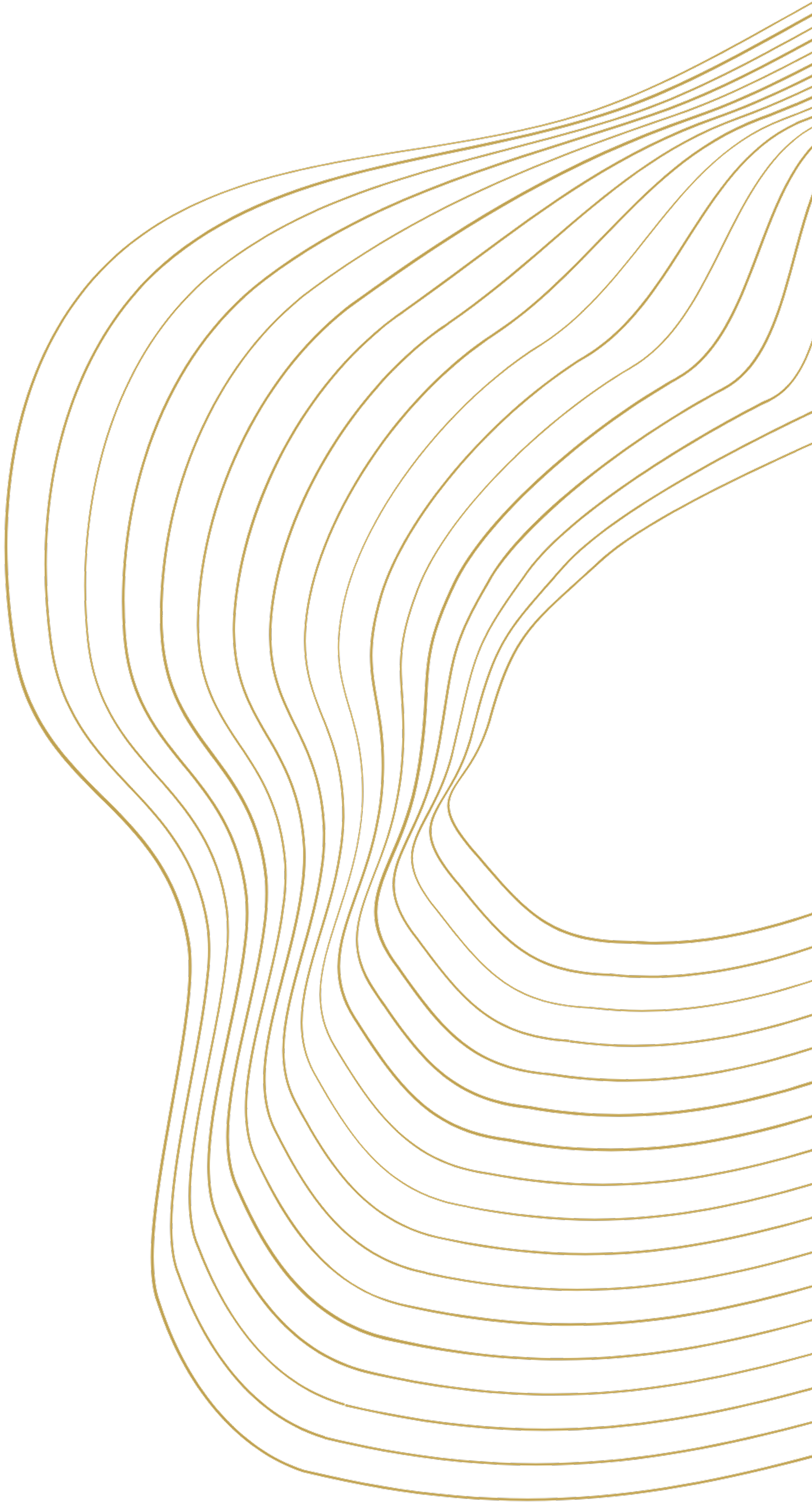Black background with thin gold wavy lines forming a flowing pattern.