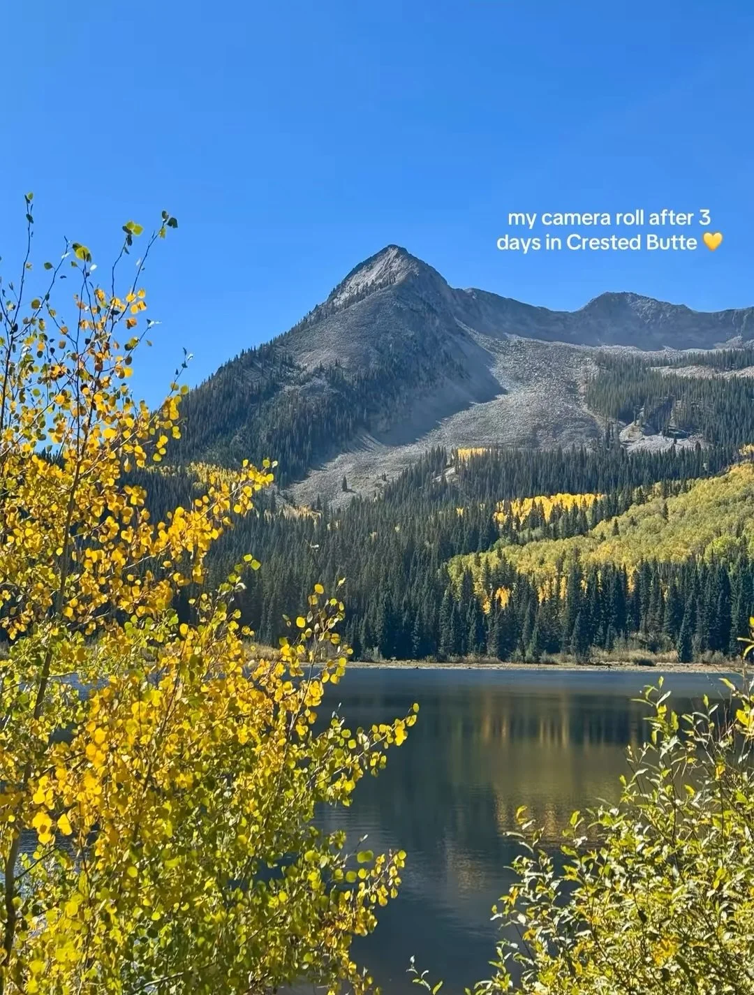 I was really hoping to catch peak Aspen colors when I planned this trip to Crested Butte, and I&rsquo;m so glad we did! The leaves are changing all over the valley, but up in Kebler&rsquo;s Pass they were perfectly golden. 🍂💛

Crested Butte is such