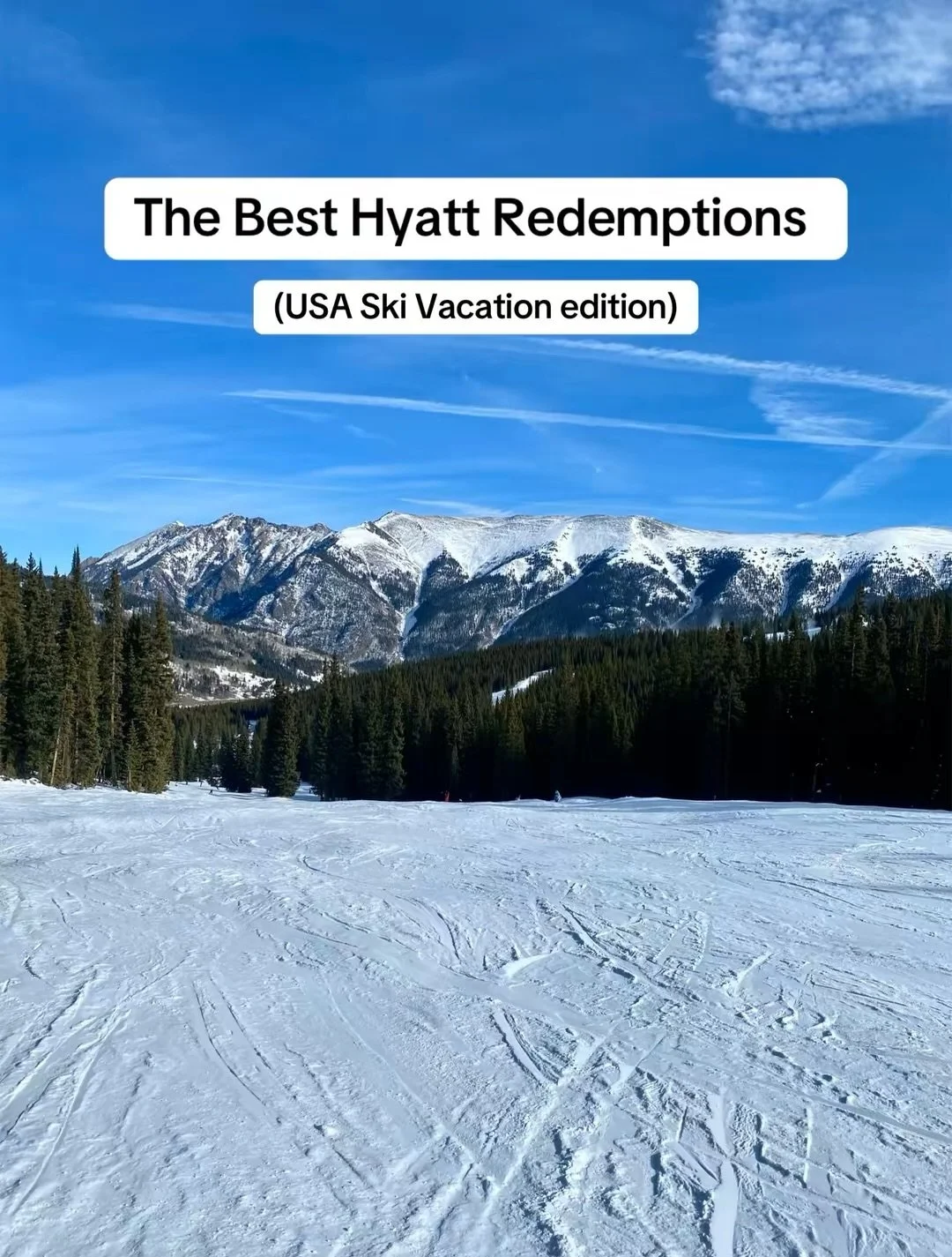 Using Chase points for Hyatt stays is one of my top travel hacks! 

Here are some of the best Hyatt redemptions for ski vacations in the USA: 

* Grand Hyatt Deer Valley: 30,000 points
* Park Hyatt Beaver Creek: 55,000 points 
* Hyatt Centric Park Ci