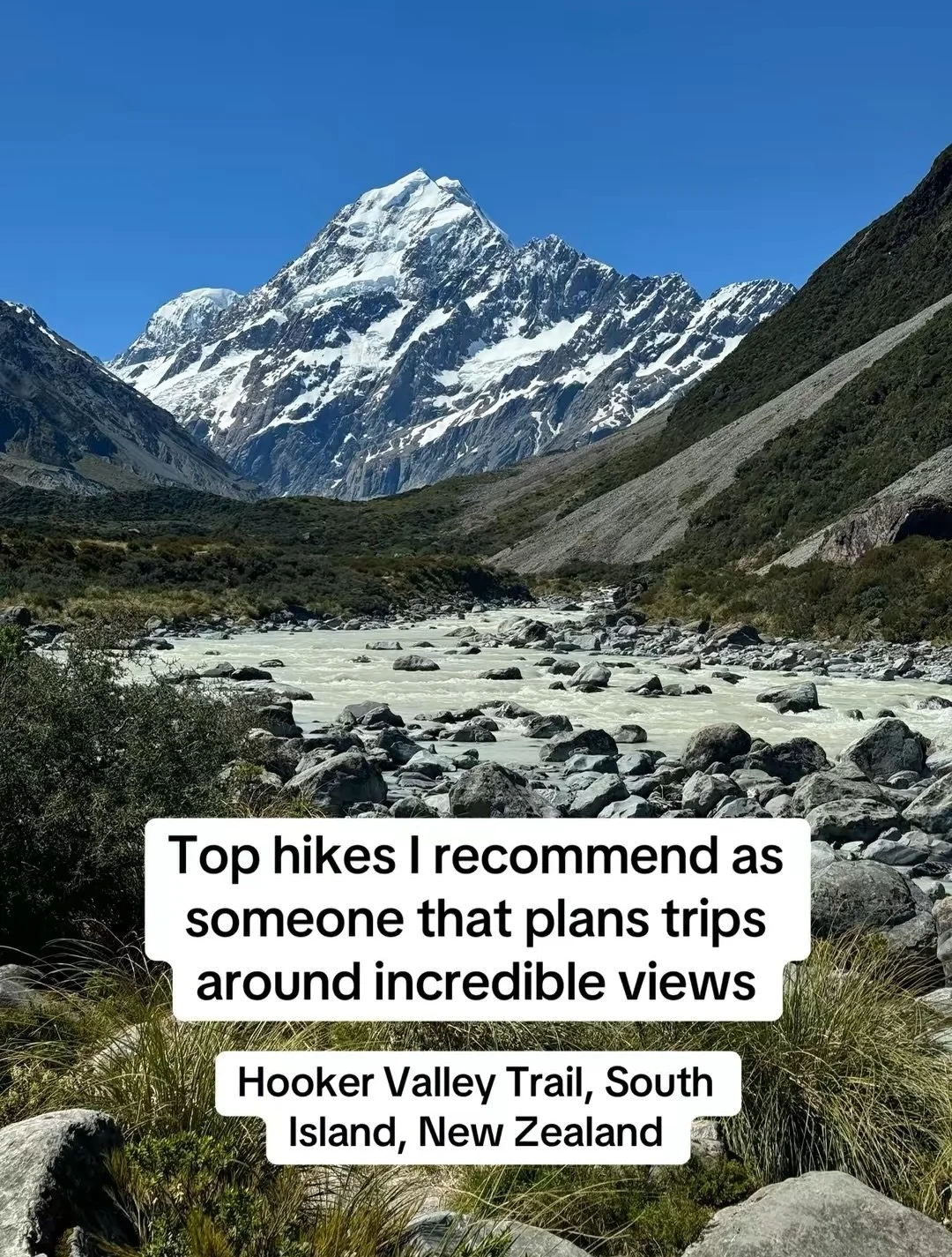 Over the last 10 years, I&rsquo;ve been fortunate enough to experience some truly amazing hikes. Here are a few of my favorite bucket list trails from around the world:

📍 Hooker Valley Trail, South Island, New Zealand
📍 Quilotoa Loop, Ecuador
📍 H