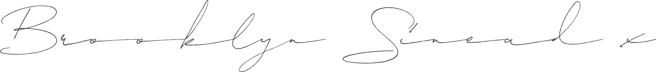 The image features the name 'Brooklyn Simone' written in a stylish, cursive font.