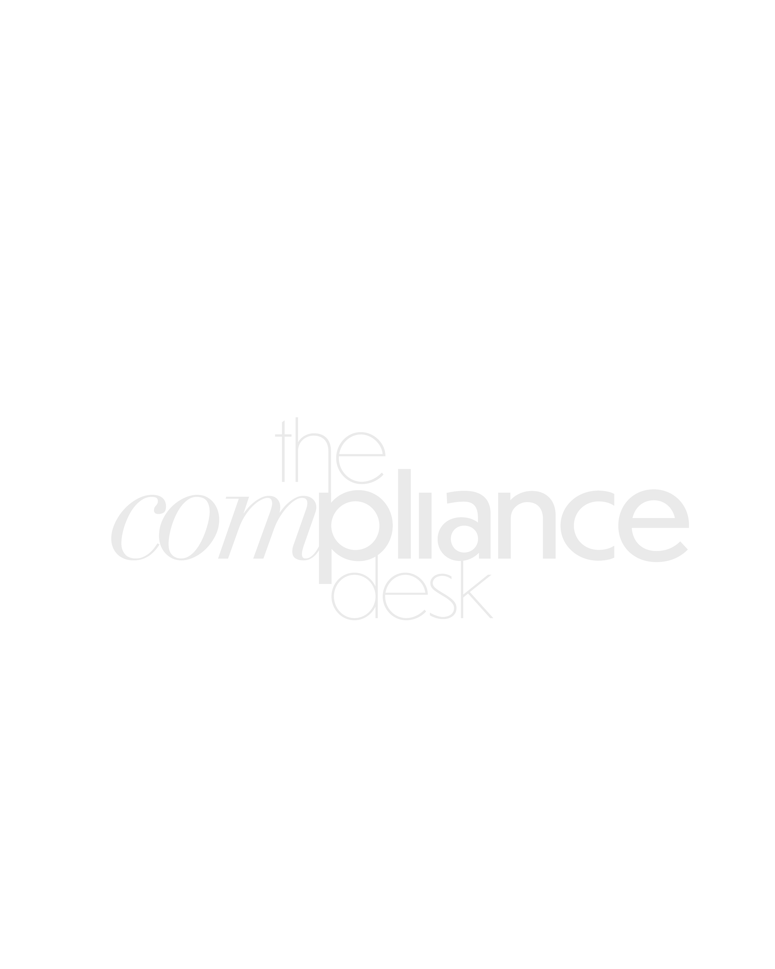Word cloud with the words 'the', 'compliance', and 'desk' in different sizes and shades of gray on a black background.