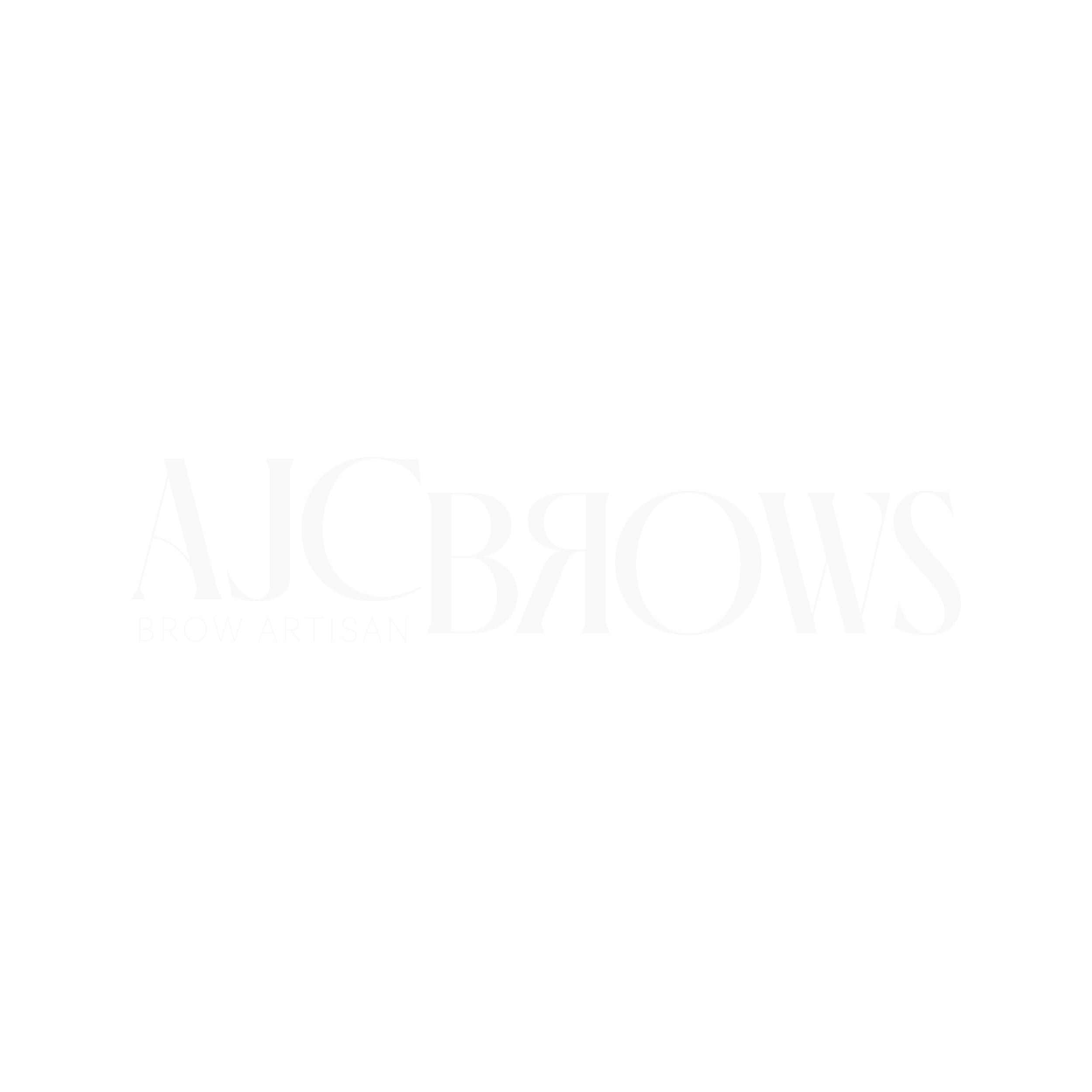 Black background with white text reads 'MOMENTUM BROW ARTISAN' with stylized 'M' logo at the top.