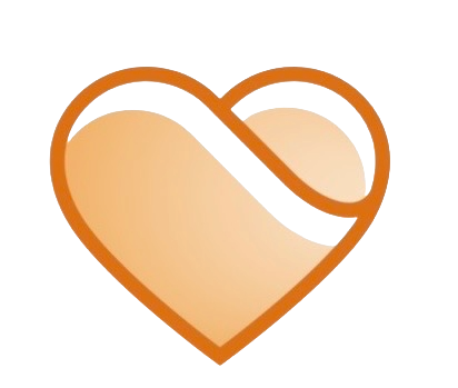 Gold outline heart with a drop inside, surrounded by radiant lines and sparkles, on a white background.