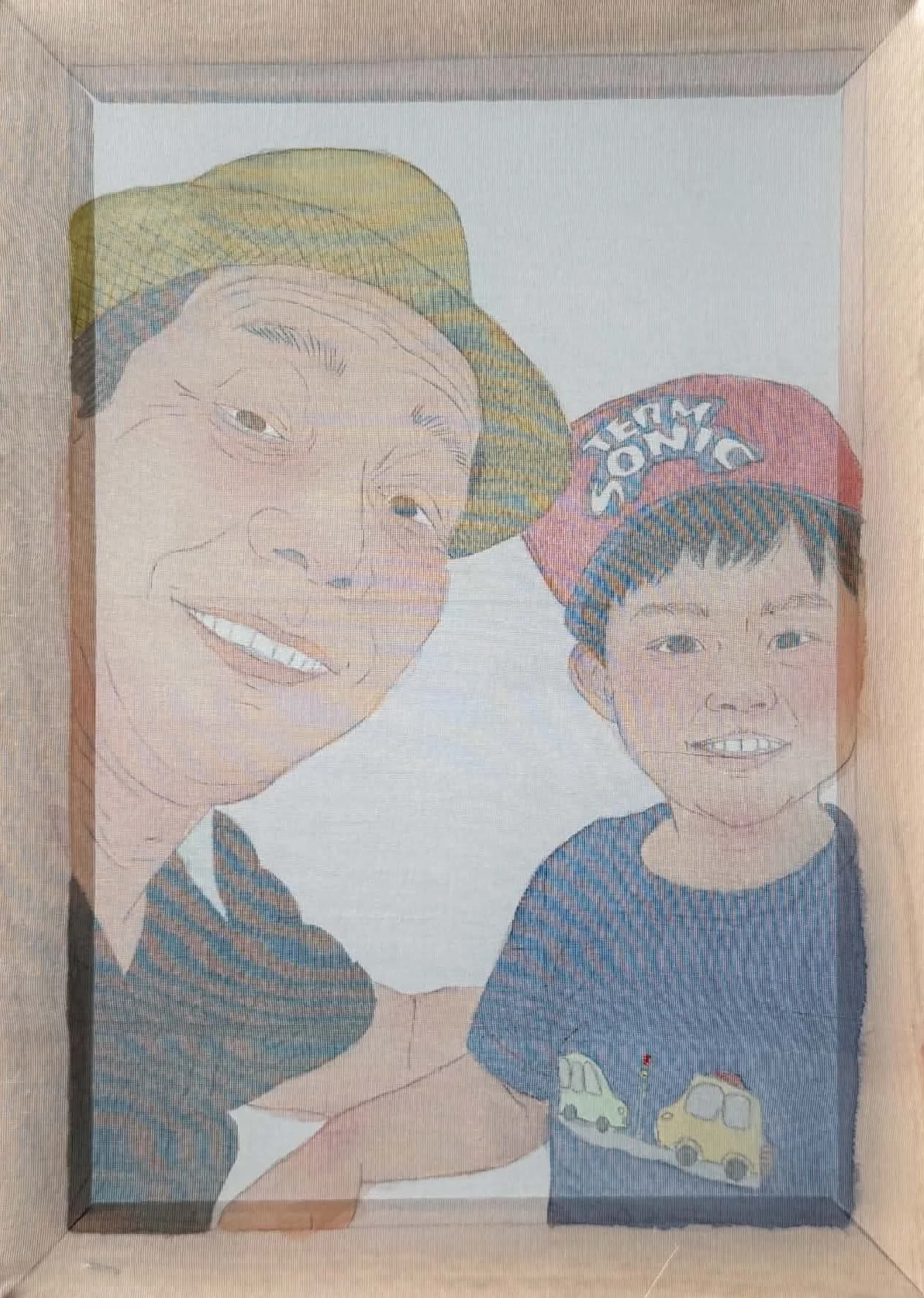 Ông Ngoại và Khang | Watercolor on Silk 2026