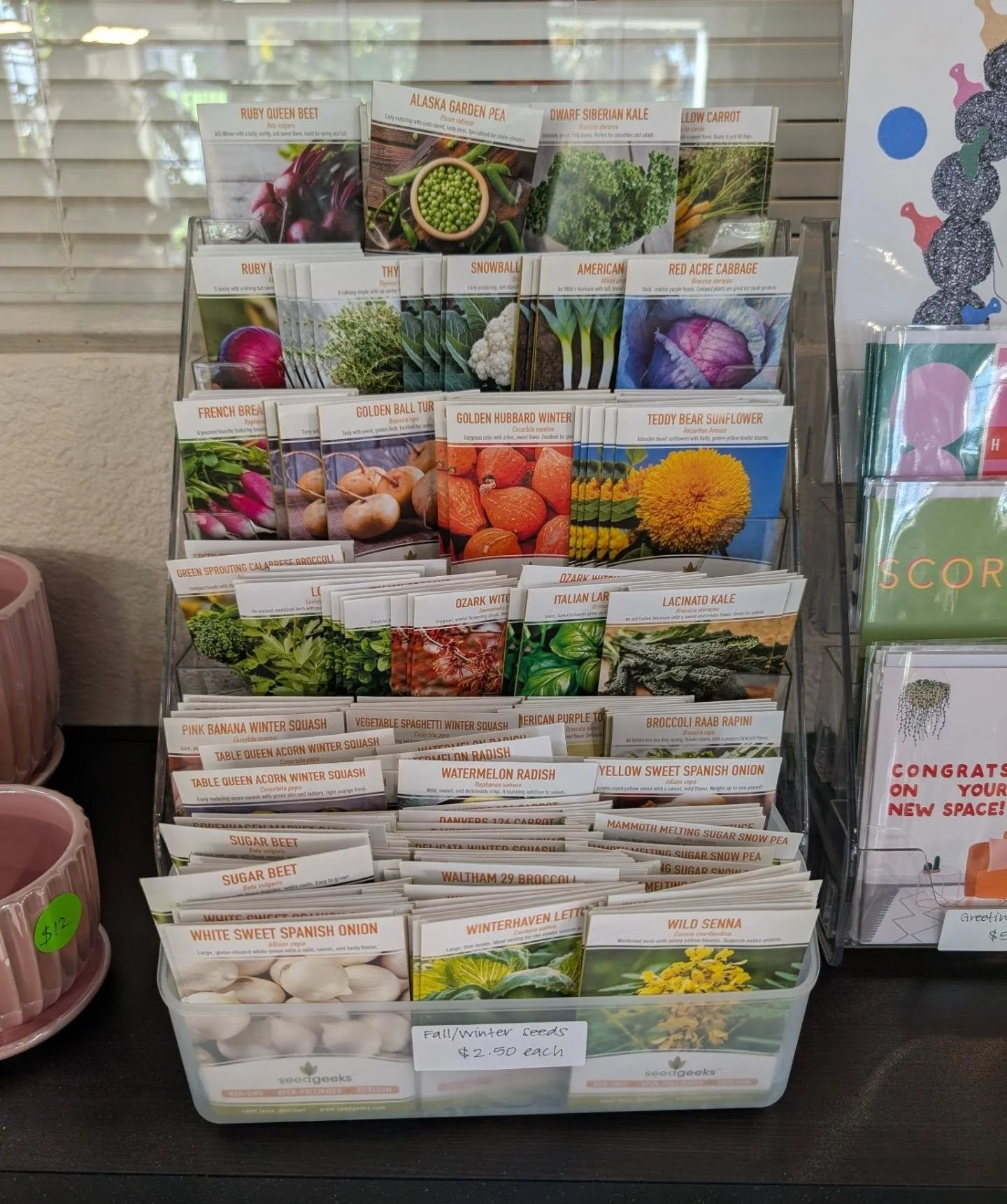 We have a wide variety of Fall/Winter seeds in the shop. They have been flying out the door today!  Stop by to see what we have 💚

#BigJuicyLeaves
#BlackOwnedBusiness
#Gardening
#Seeds