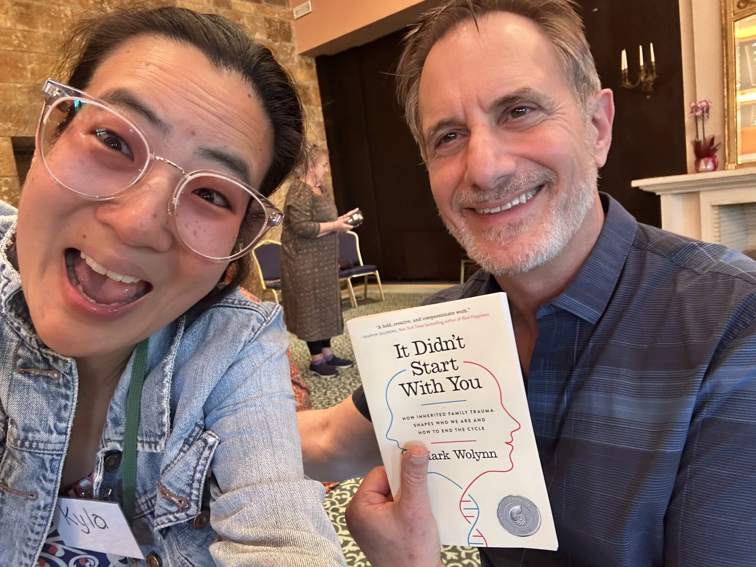 WITH Mark Wolynn who wrote It Didn't Start With You at his 4-day training in Greece. May 2025. We will be reading his book in our training program. It is one of the best books on Family Constellations out there.