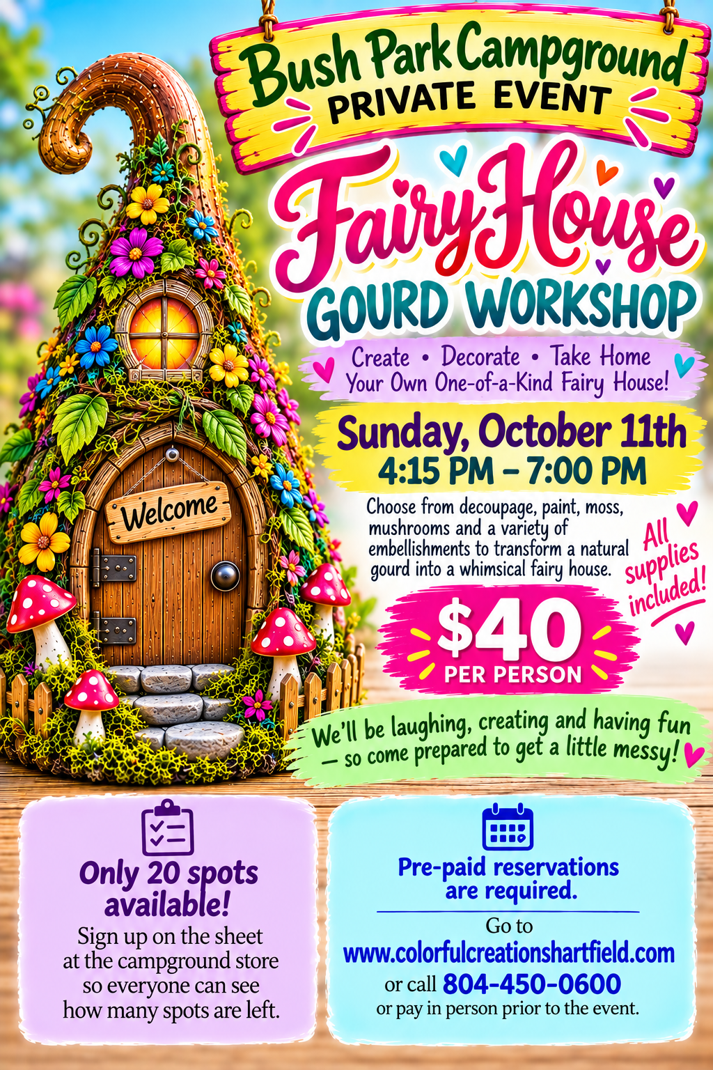 Gourd Private Event for Bush Park