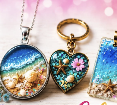 08/16, 1PM|UV Resin Locket Necklace
