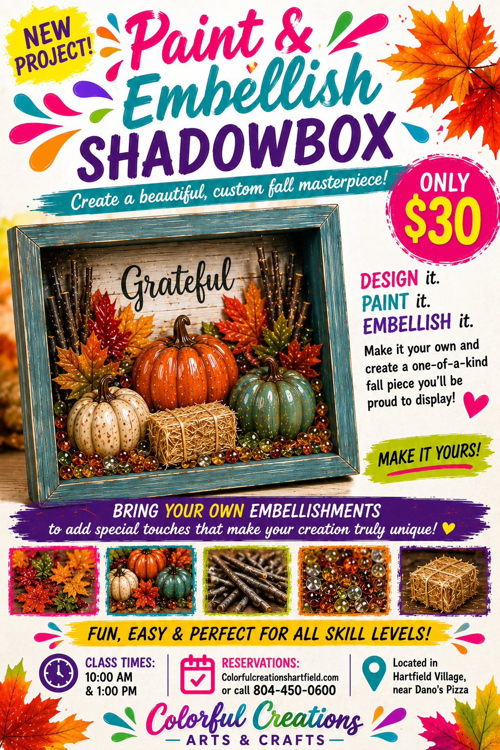 09/25,1:00 PM |Shadowbox Paint & Embellish Project
