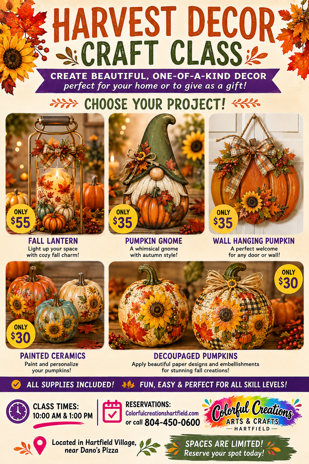 09/24, 10:00 AM | Harvest Decor