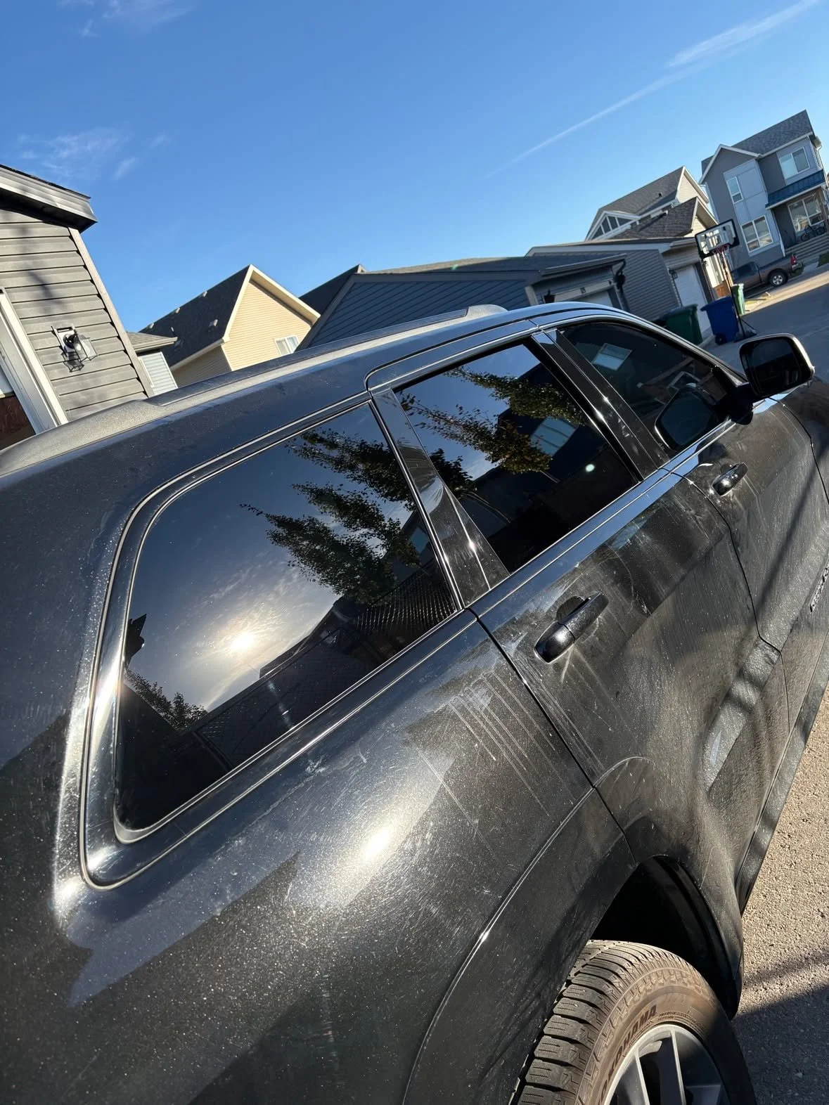 When privacy is a must, we've got you covered. 🖤
15% over the factory-tinted rear glass &mdash; metered at just 3.8% VLT. 100% UV blocked, 96% IR heat rejection.
Your move: how dark would you go?
📍 Airdrie, AB &mdash; DM "TINT" for a quot