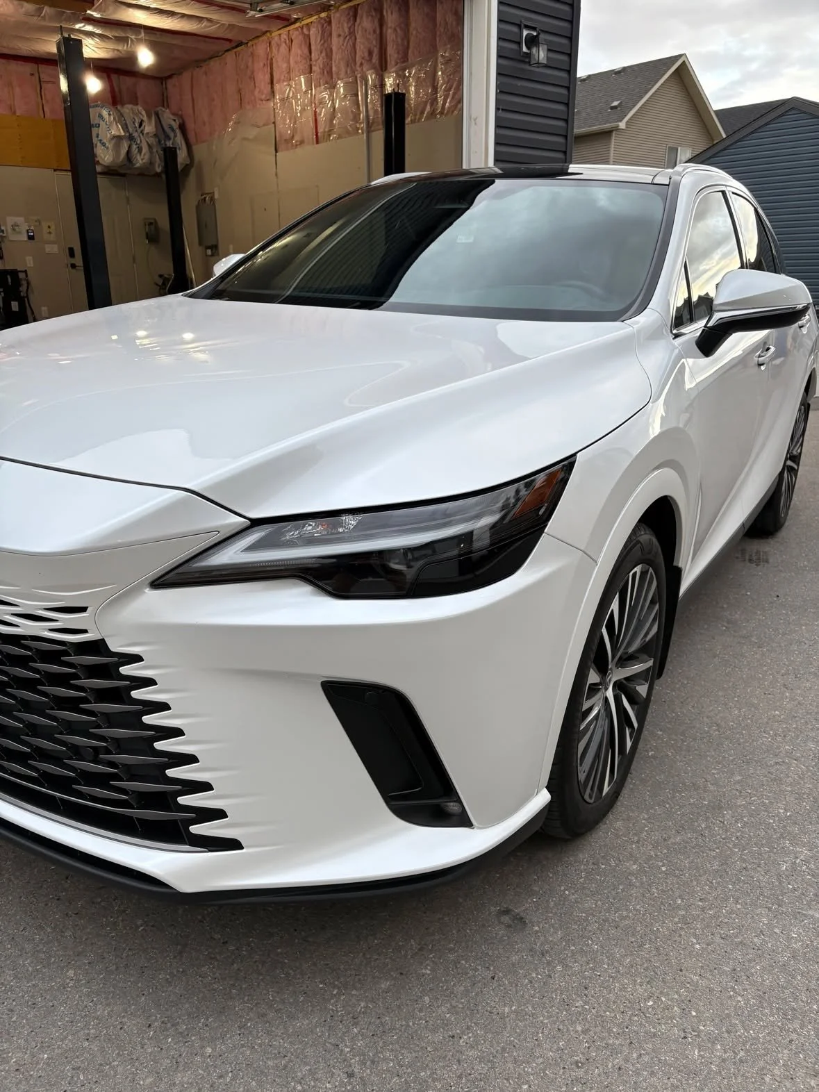 Lexus RX in for the works: fronts tinted in 35% ceramic to match the factory rear, plus wheel-well PPF so this white stays white through winter.

Your move: PPF on white paint &mdash; worth it or overkill?

📍 Airdrie, AB &mdash; DM "PPF" f