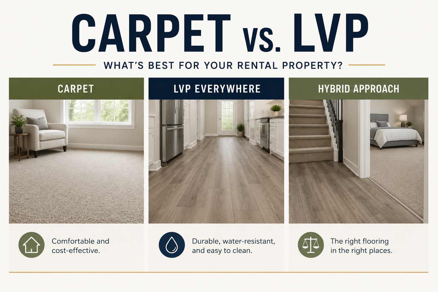 Carpet vs. LVP: What’s the Best Flooring for a Rental Property?