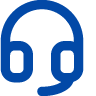 An icon of headphones in dark blue with a stylized lowercase 'g' integrated into the design.