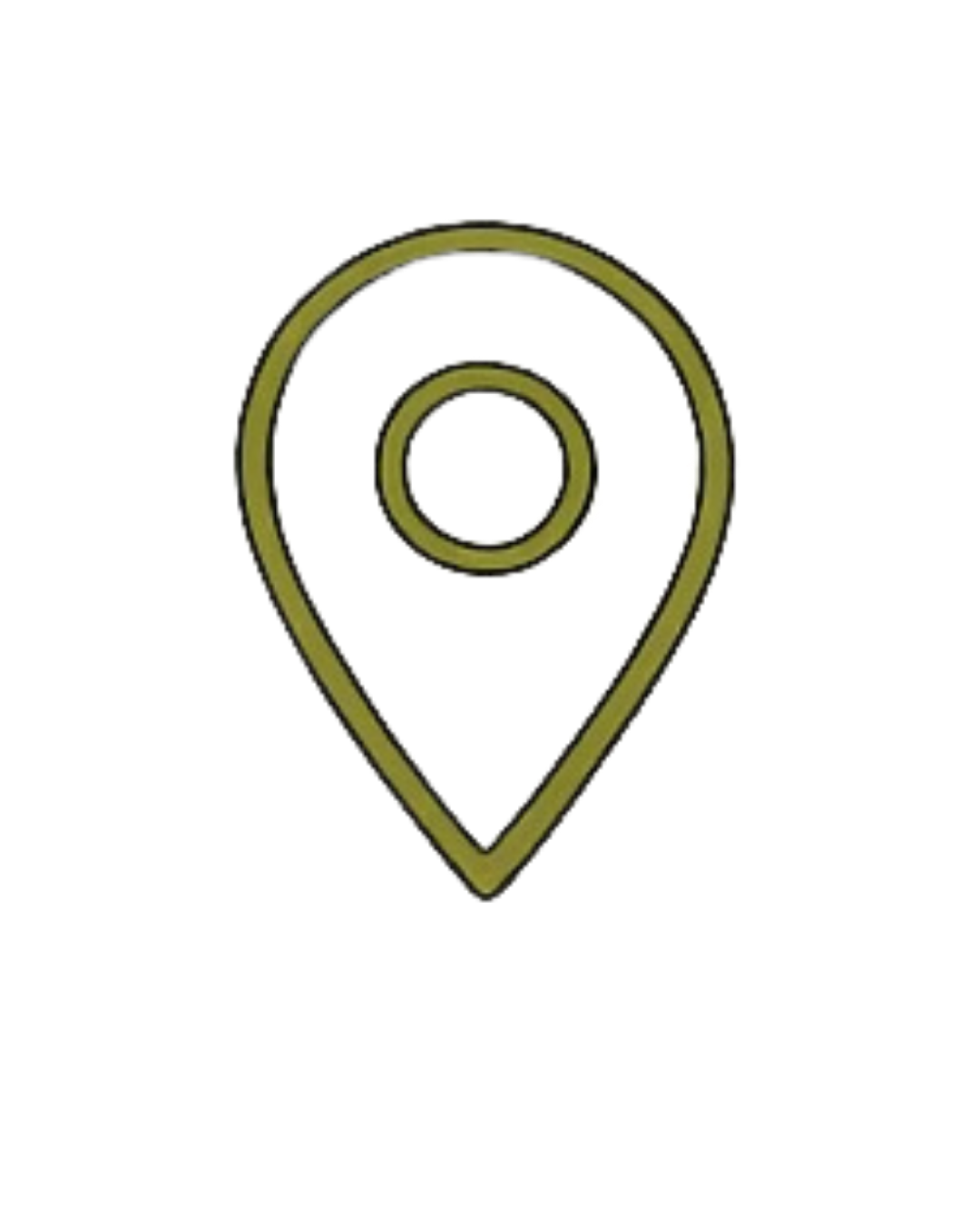 Map location icon with a circular design and a central dot, outlined in green.
