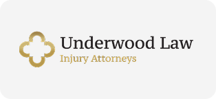 Underwood Law logo with gold and black text, featuring the words 'Injury Attorneys'.