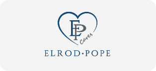 Elrod Pope logo with a heart and the text 'Elrod Pope Cares' and 'ELROD·POPE'
